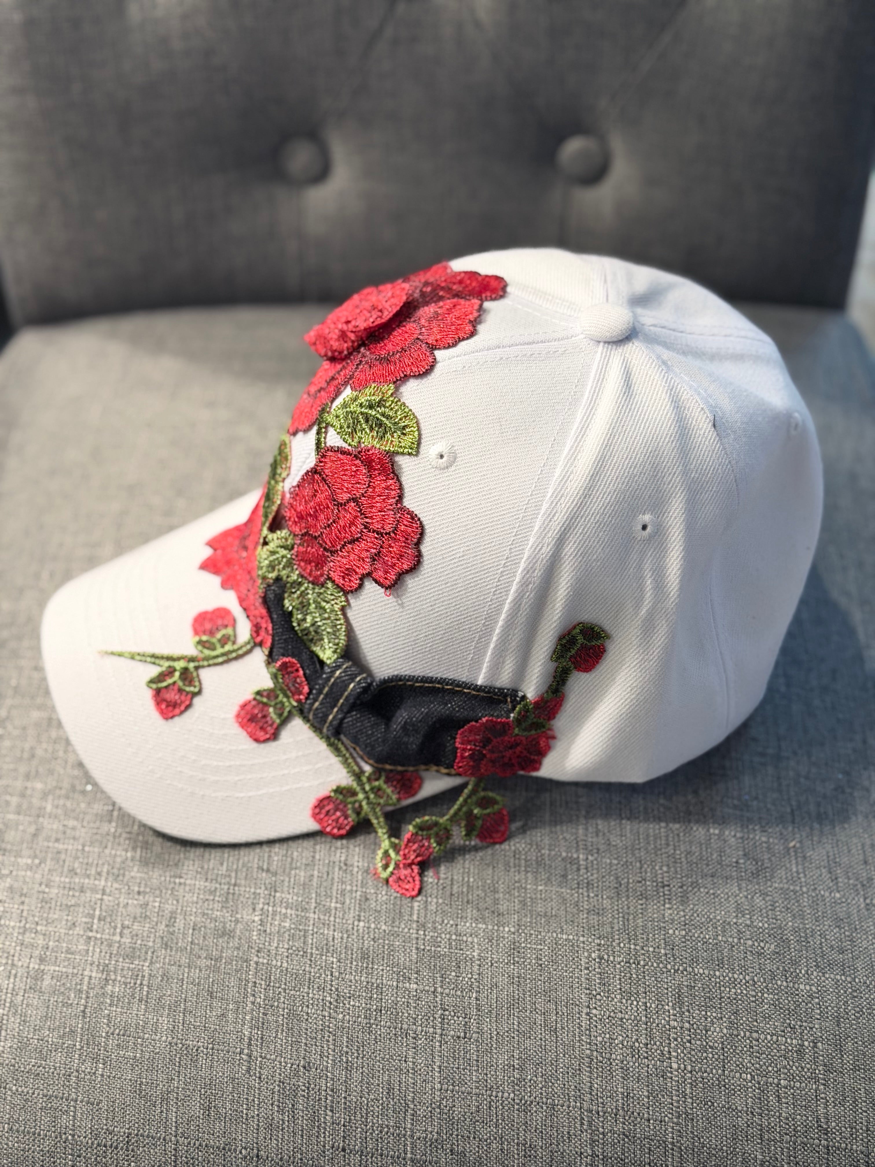Denim and Roses White